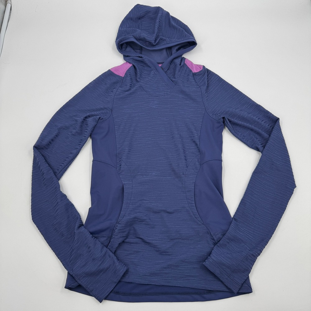 Pearl Izumi Performance Hoodie Womens Small Blue Pink Textured Thumbhole Active